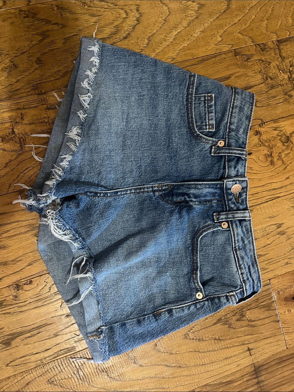 Wild Fable High-Rise Distressed Denim Cutoff Shorts - Medium Blue